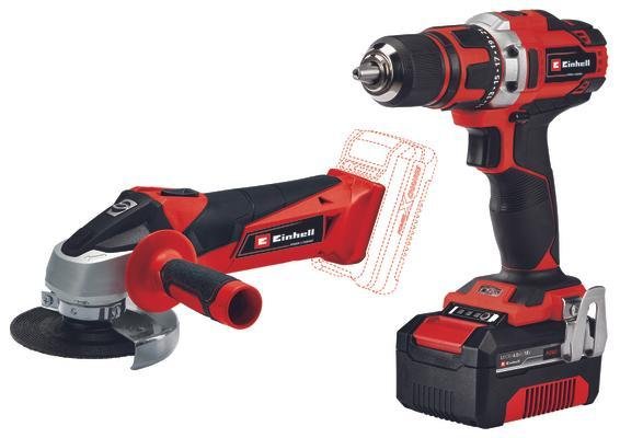 Батериски сет одврту+брусалka+торба EINHELL TE-TK 18/2 Li Kit 1х4ah - Image 2
