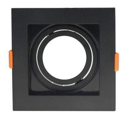 ТЕЛО ЗА СПОТ СИЈАЛИЦИ ПЛАСТИЧНА КВАДРАТ ЦРНО GU10-ФАСОНКА IP20 MAX-35W