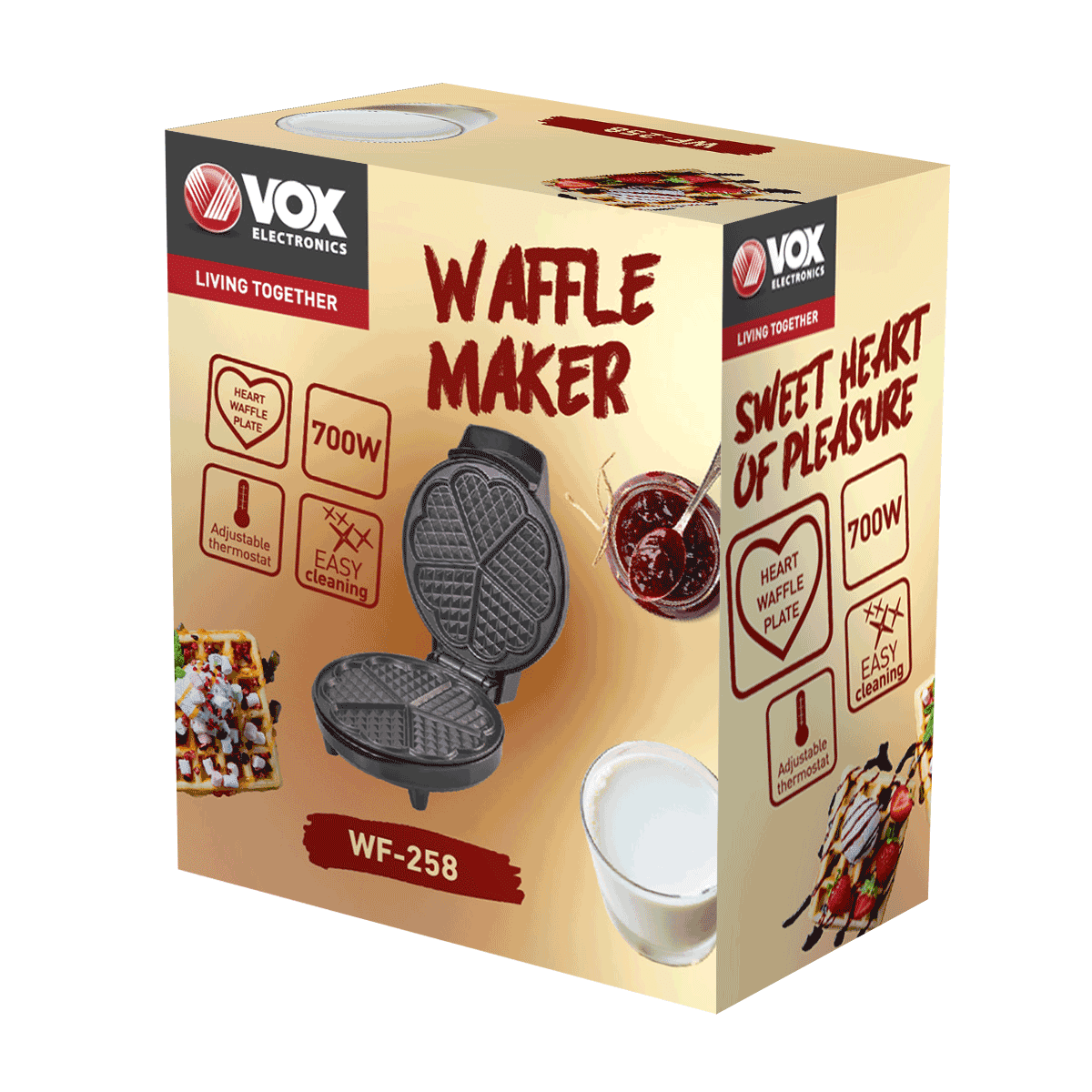 VOX Тостер за вафли крофни WF 258 - Image 3