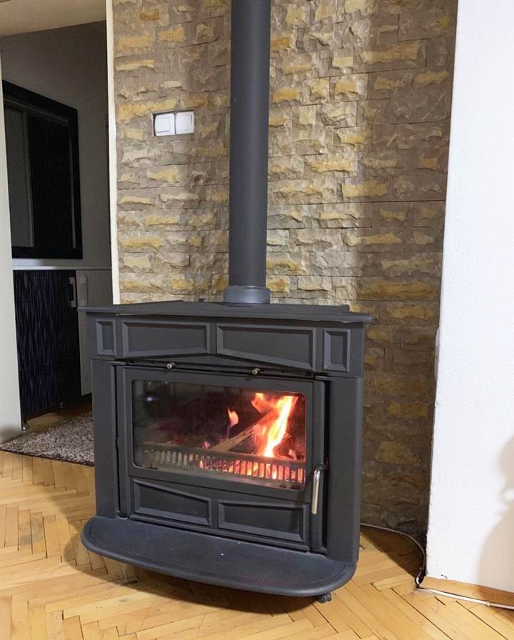 Гусен камин на цврсто гориво Plamen Glas Franklin | 11-13 kW | 145-147 kg | Класа A - Image 5