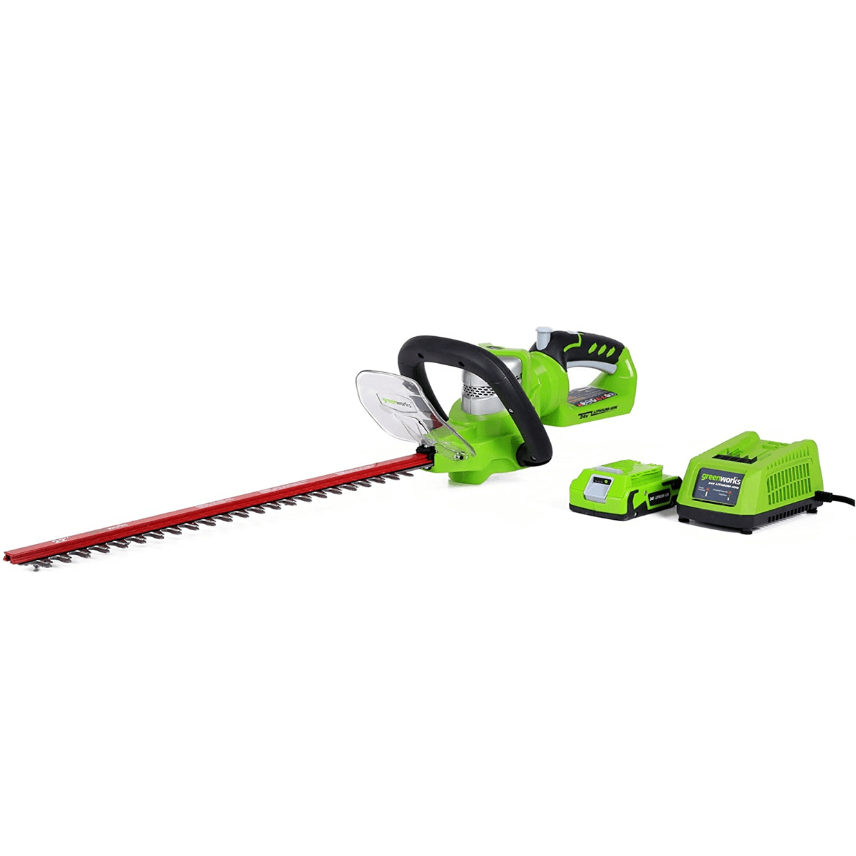 Ножица за жива ограда+батерија+полнач 24V 2Ah Greenworks