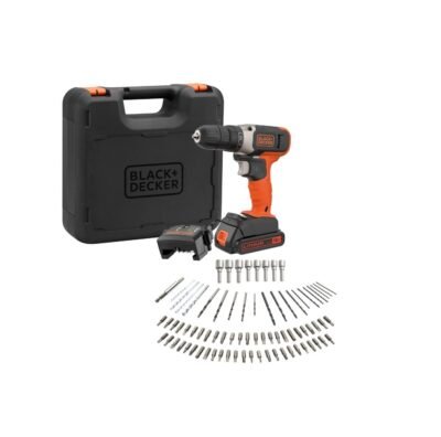 18V Дупчалка/одвртувач 1х1,5Аh прибор 80 парчиња Black+Decker