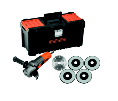 Аголна брусилка 900W 125mm NVR; куфер + прибор Black+Decker