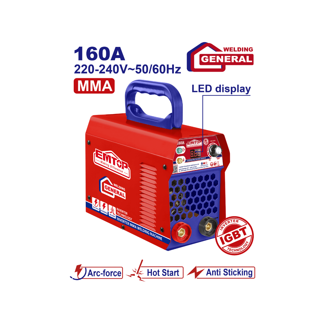 Апарат за заварување инвертер 160А EWDEM16501 Emtop
