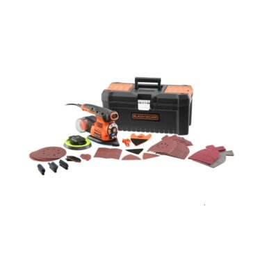 Вибрациска мулти брусилка 4 in 1 220W прибор+куфер Black+Decker