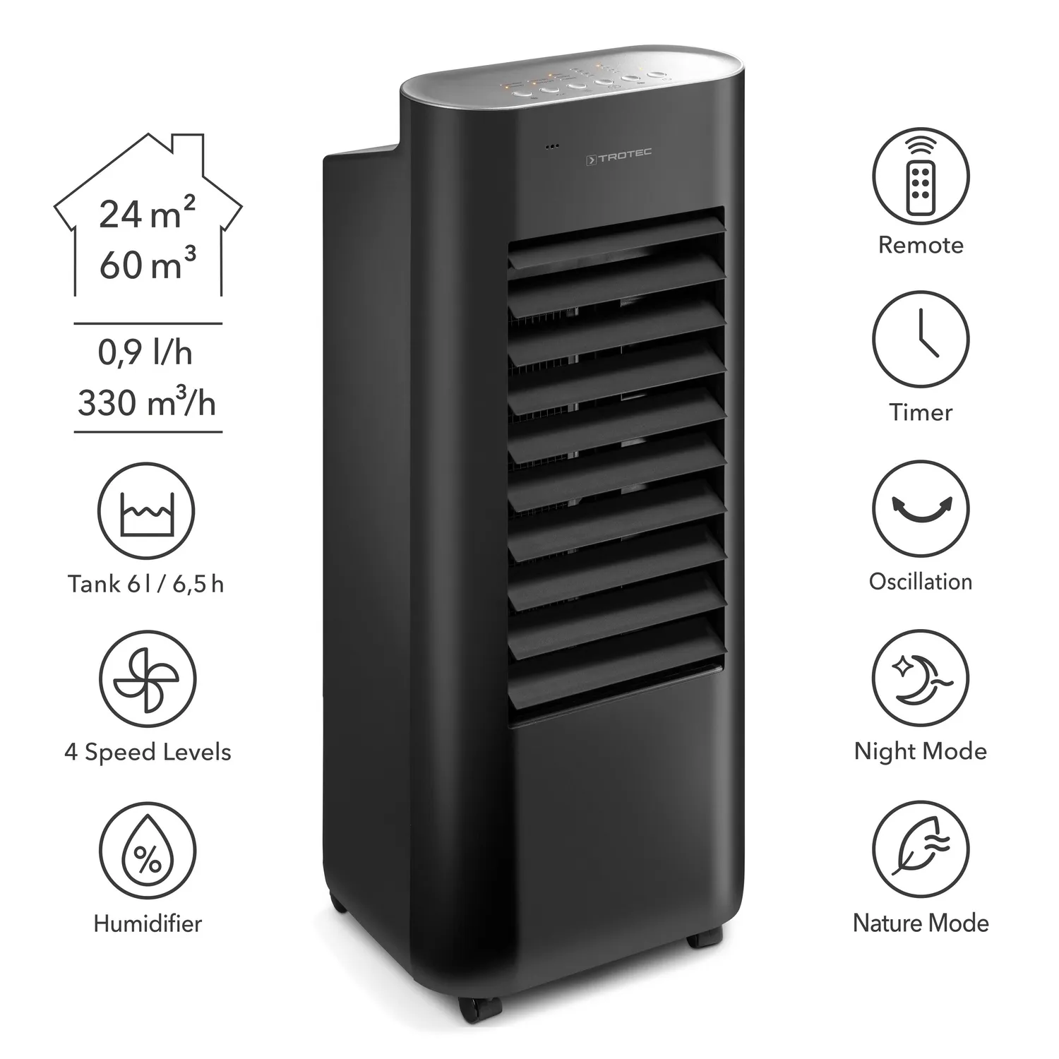 TROTEC Kулер подвижен TROTEC PAE 22 | 60W | 330 m³/h | до 24 m² - Image 3