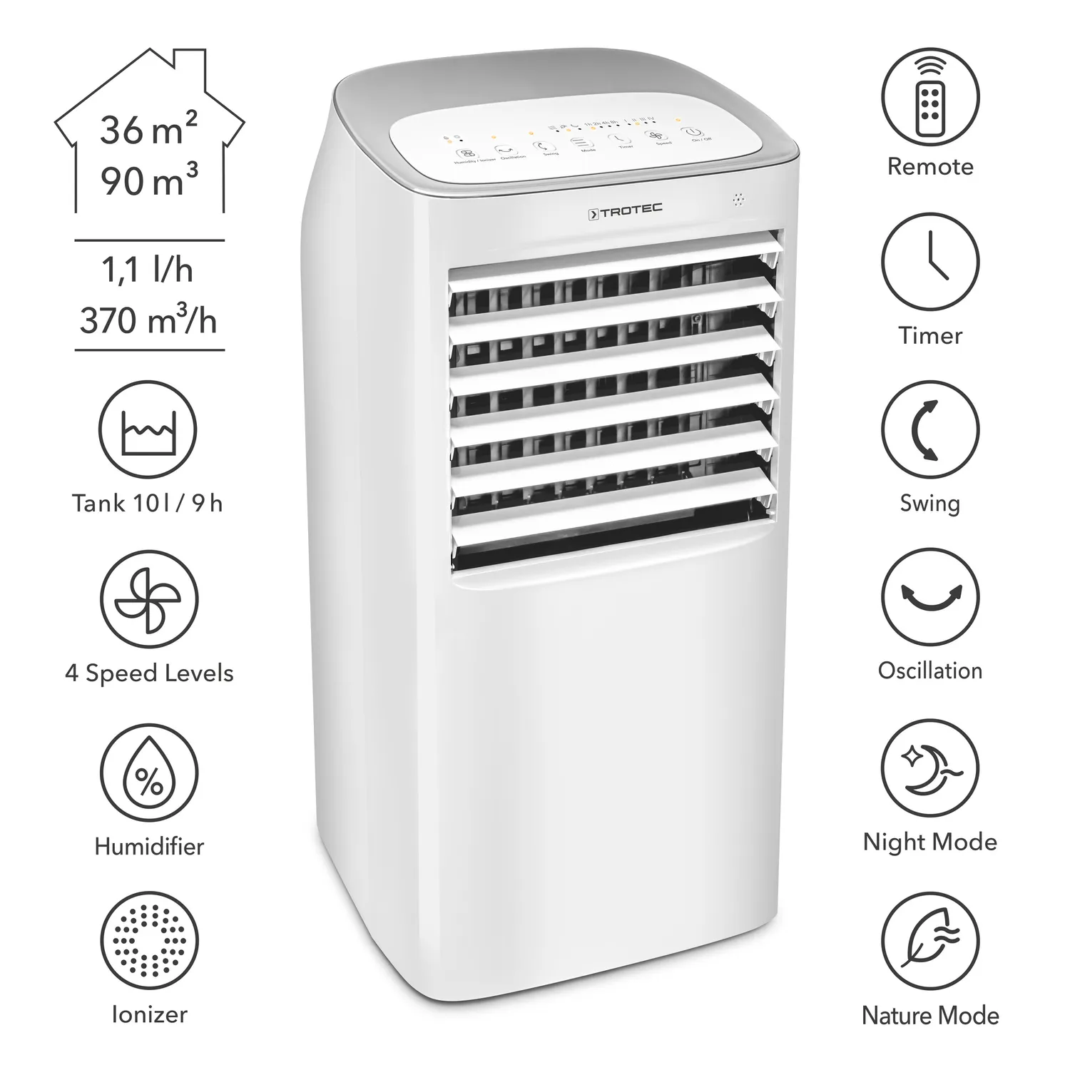 TROTEC Разладувач PAE40 | 68W | 370 m³/h | до 36 m² - Image 2