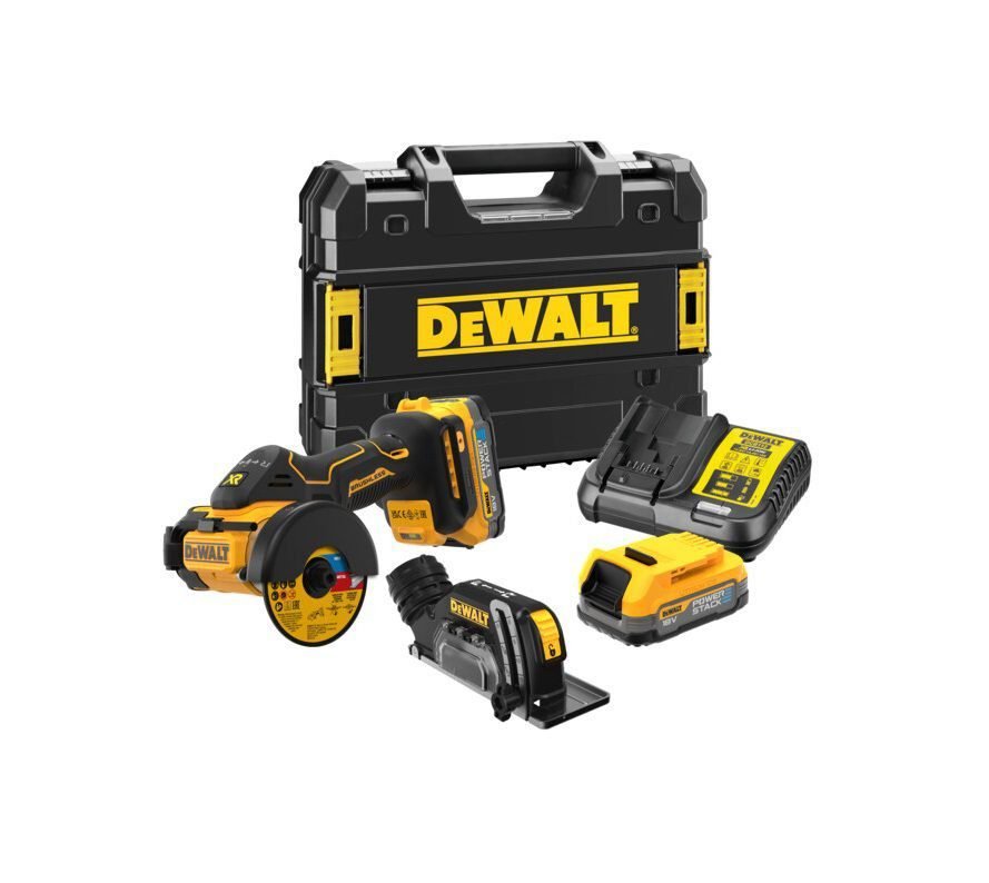 18V Компактна брусилка 76mm, 125mm, 2xPOWERSTACK DeWALT