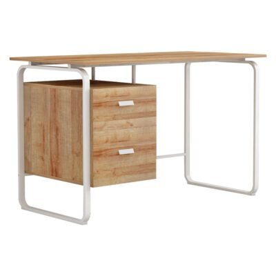Канцелариско биро со фиоки Clarity меламин природно-бело 120x75x75cm