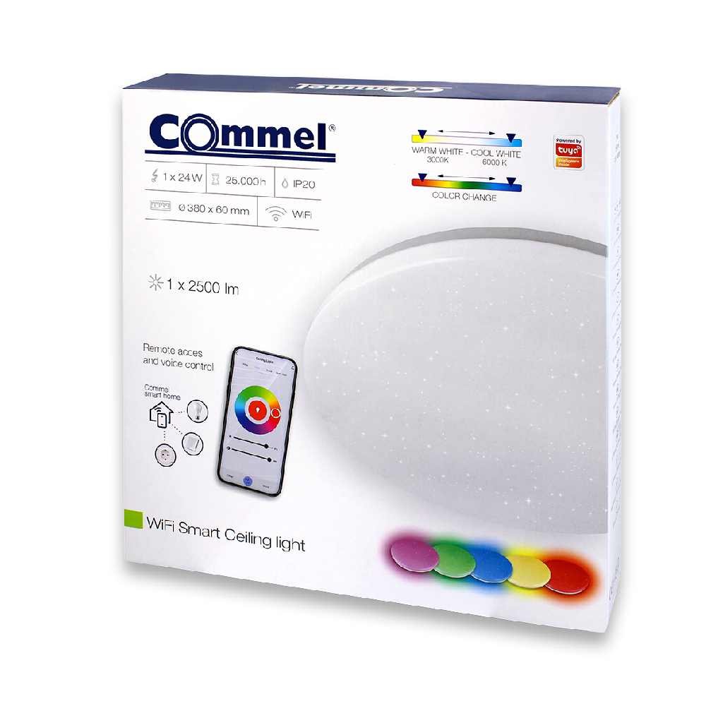 ЛЕД смарт WiFi плафоњерка 24W, RGB