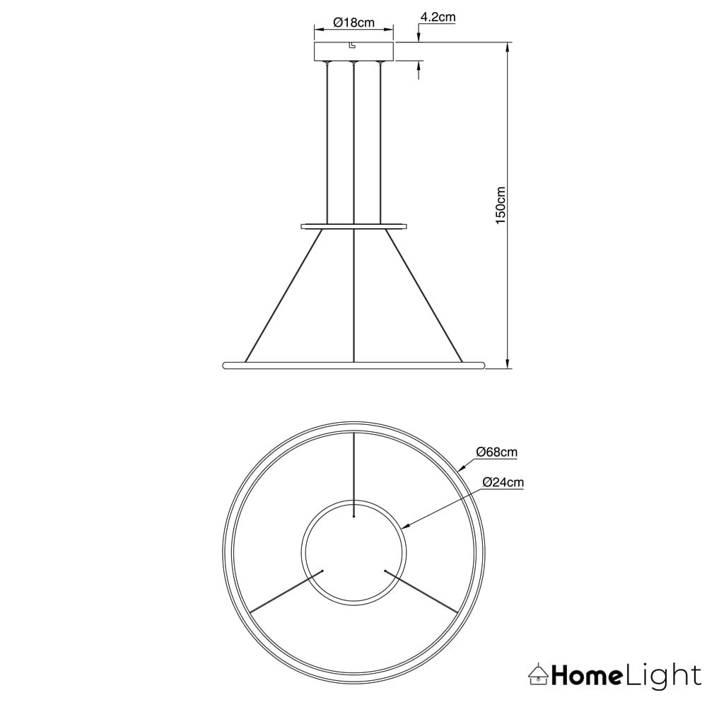 Levana - Dimmable ЛЕД лустер 65w