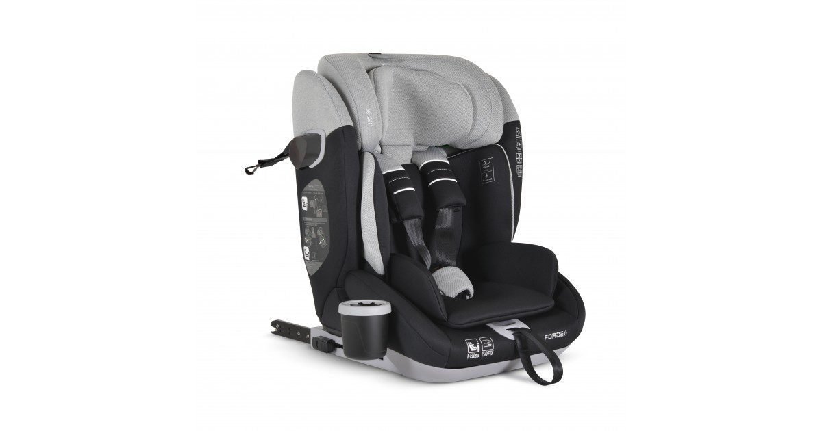 СЕДИШТЕ i-SIZE ISOFIX FORCE GREY 76-150CM CANGAROO