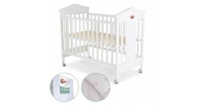 СЕТ КРЕВЕТЧЕ BABY WING + ДУШЕК COOL TOUCH + ПОСТЕЛНИНА РОЗЕ BABY TEXTIL