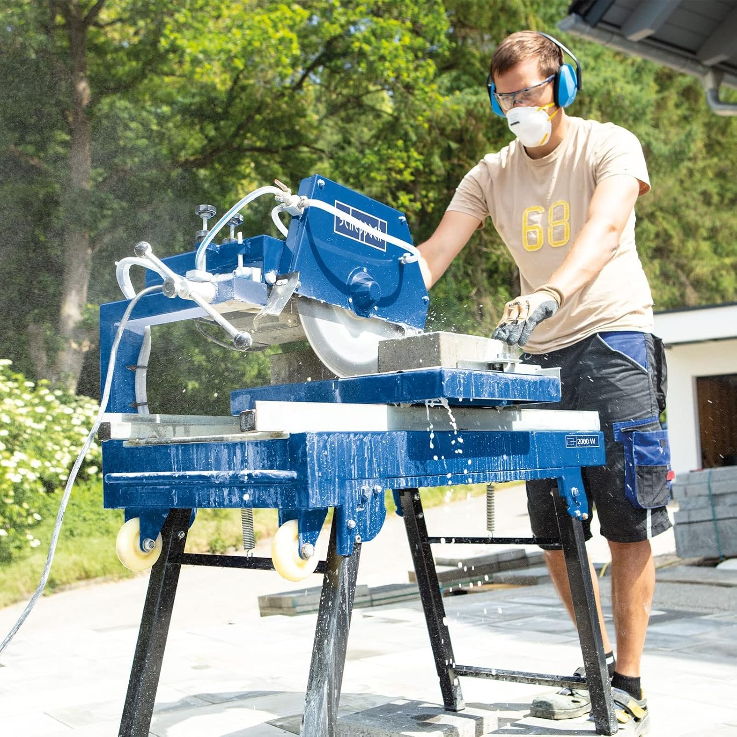 Машина за сечење плочки и бекатон Scheppach HSM3500 360mm | 700 mm должина на рез | 110 mm висина на рез - Image 8