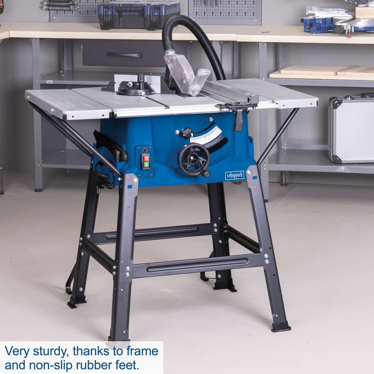 Стабилен циркулар кружна пила HS100S Scheppach 10" | 2000W | диск 250–255 mm | 6500 rpm - Image 4