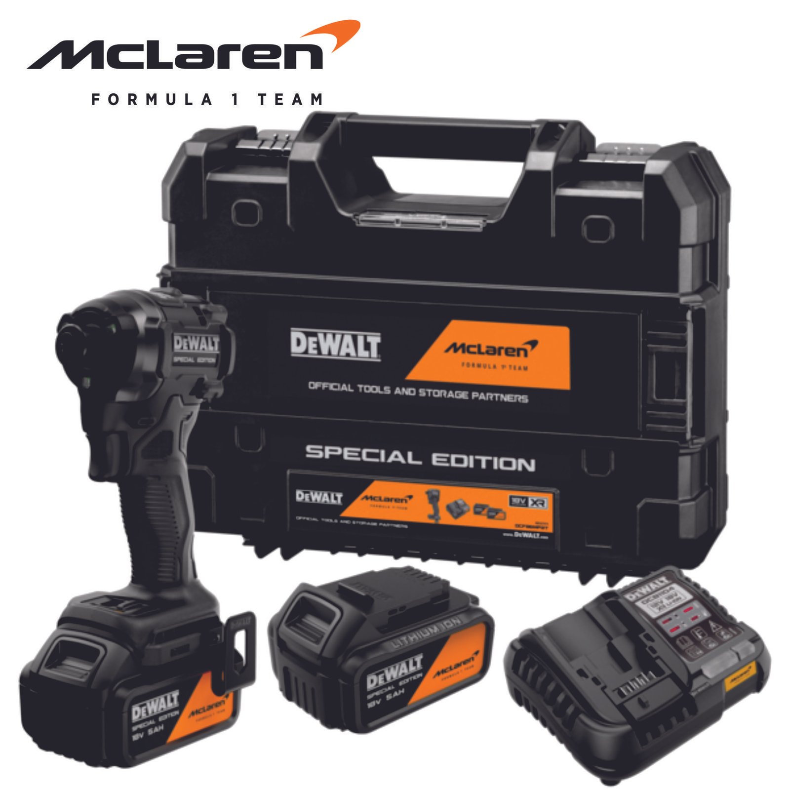 18v Ударен одвртувач 1/4 2x5ah 205nm mclaren f1 special edition - Image 2
