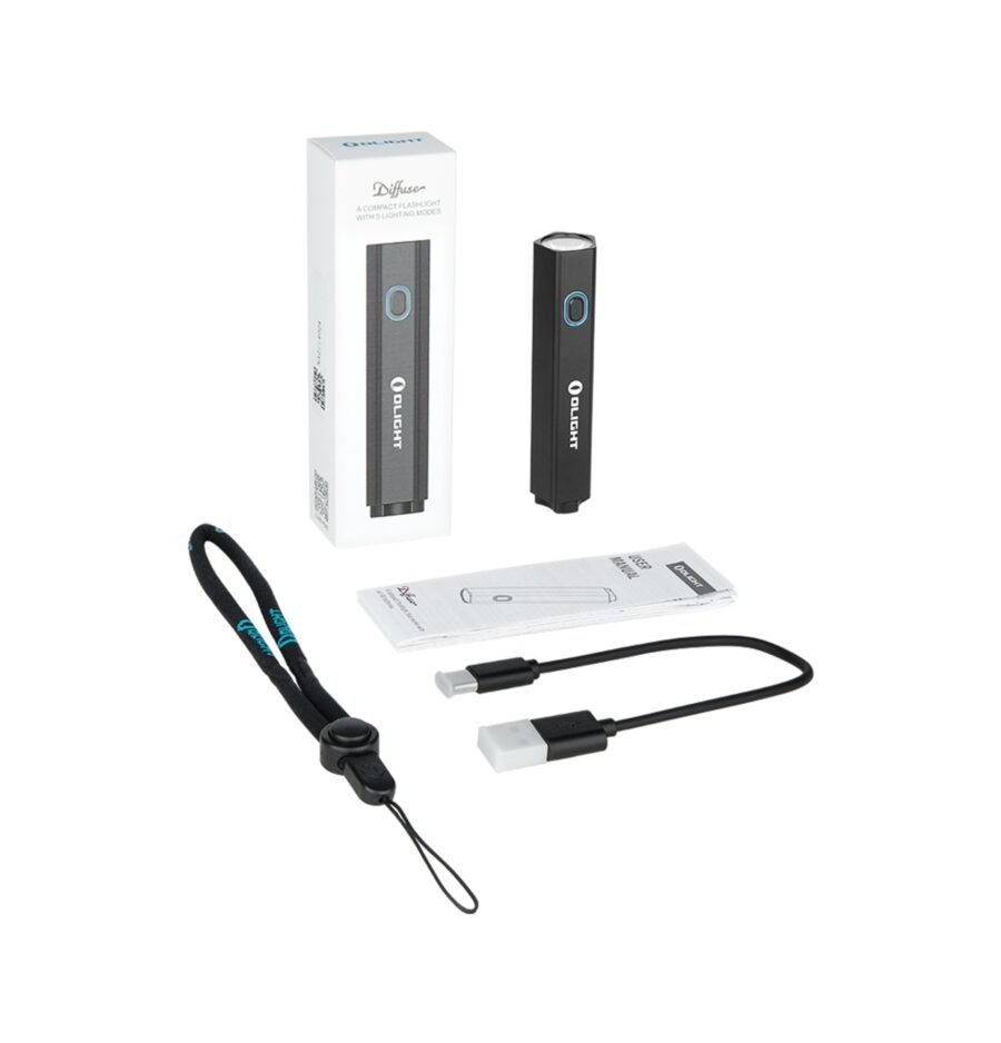 Батериска лампа Olight Diffuse Black | 1000 lumens | 170 m | 21700 | 154 g - Image 6