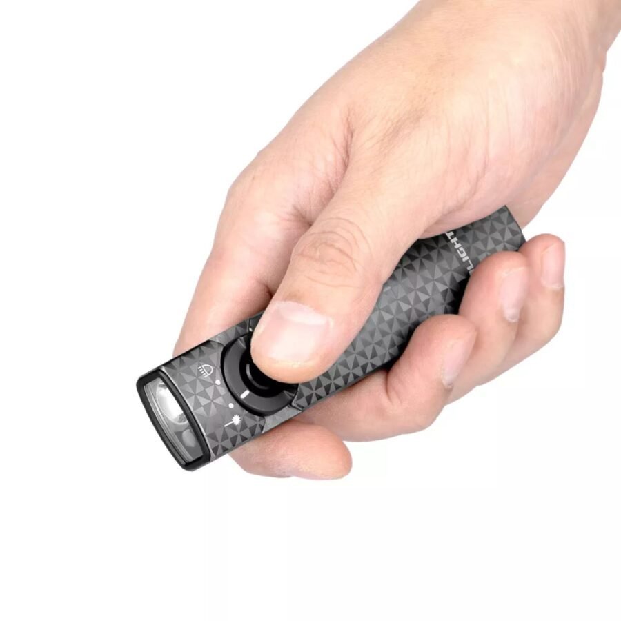 Батериска лампа со ласерски покажувач Olight Arkfeld Pinwheel Gunmetal Grey CW | 1300 lumens | 190 m | 1050 mAh | 100 g - Image 3
