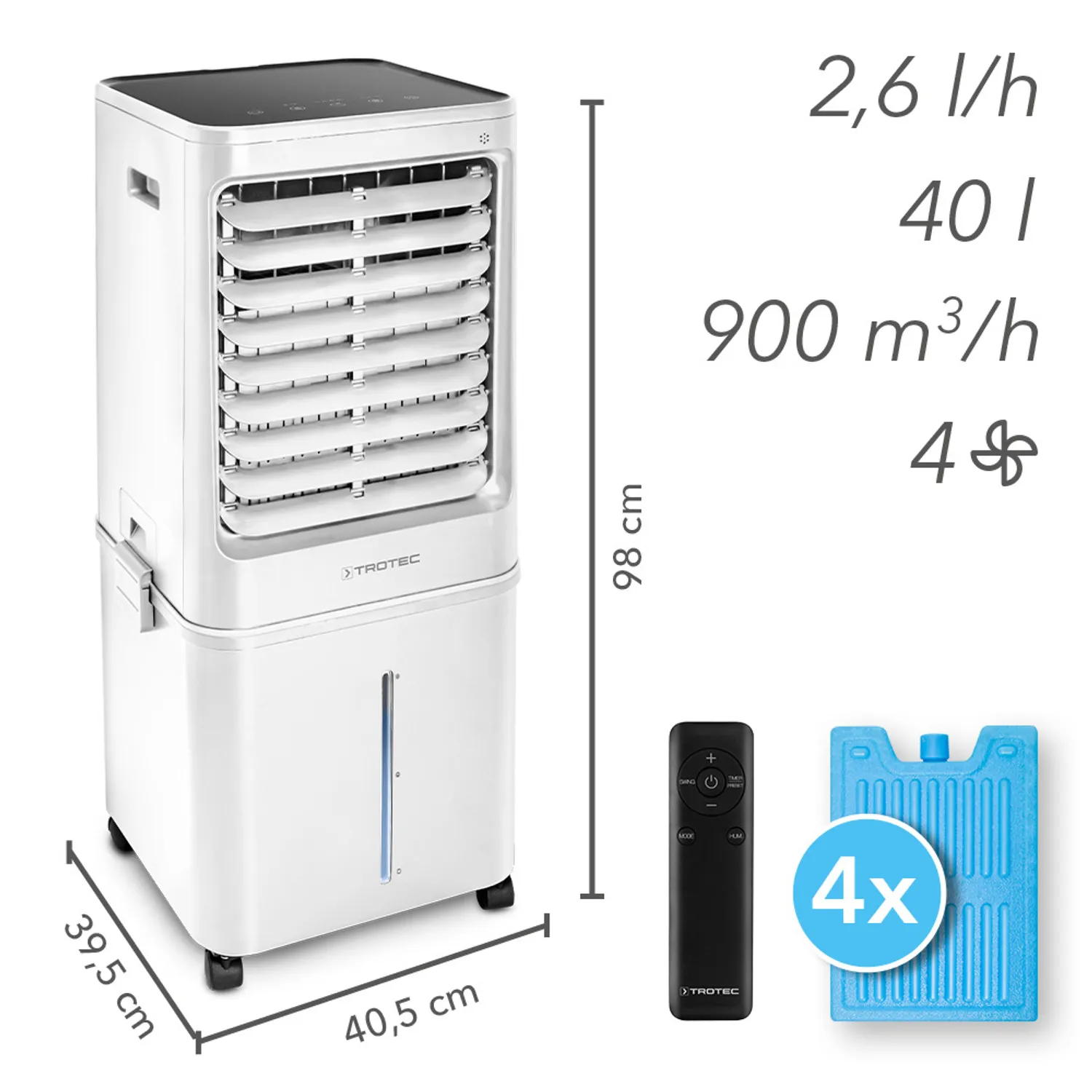 Kулер разладувач подвижен TROTEC PAE 61 | 100W | 900 m³/h | до 72 m² - Image 2