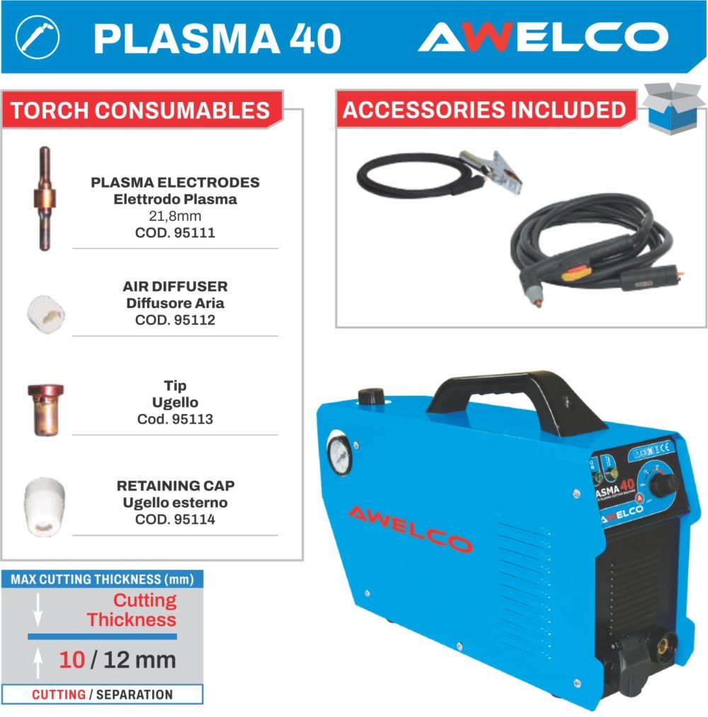 Инверторска Плазма Awelco Plasma 40 Compressor | 15-40 A | 230 V | 10 mm | 25% @ 40A - Image 6
