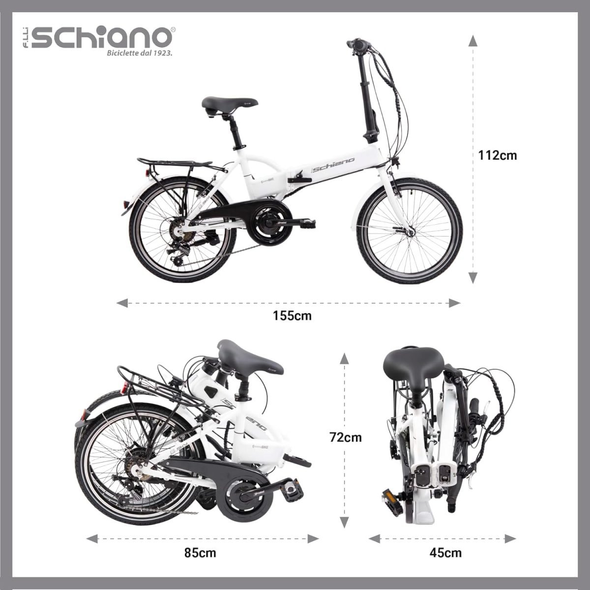 е-Велосипед SCHIANO Sky T07, made in Europe, бел - All Electric